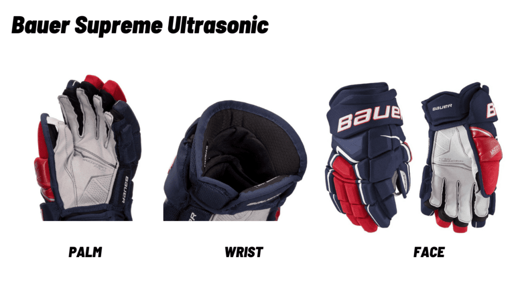 picture of bauer ultrasonic hockey gloves.